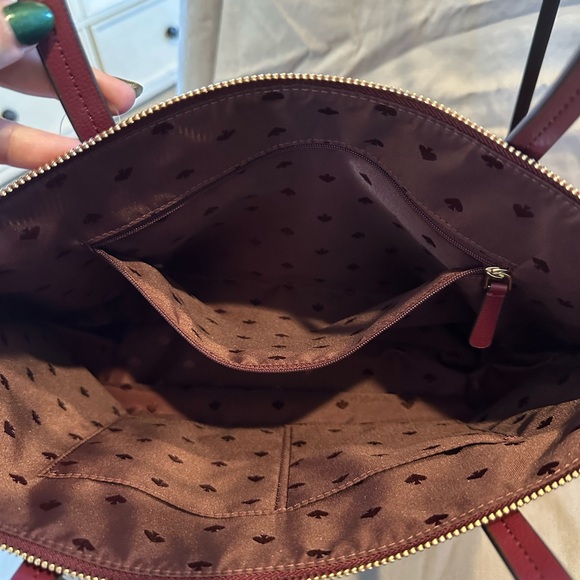 NWT Kate Spade Red Polka Dot Tote Bag - Picture 6 of 6